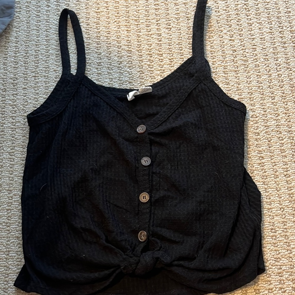 Black Button Tank